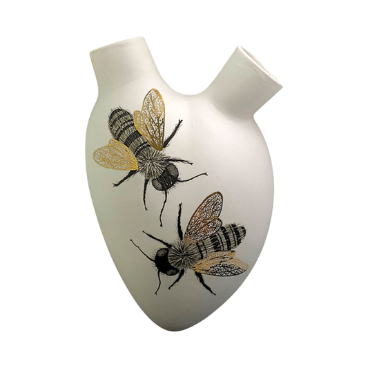 Elica - Bees Porcelain Heart